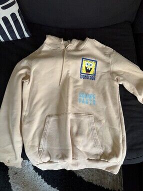 SpongeBob Squarepants Cream Pullover Hoodie with Graphic